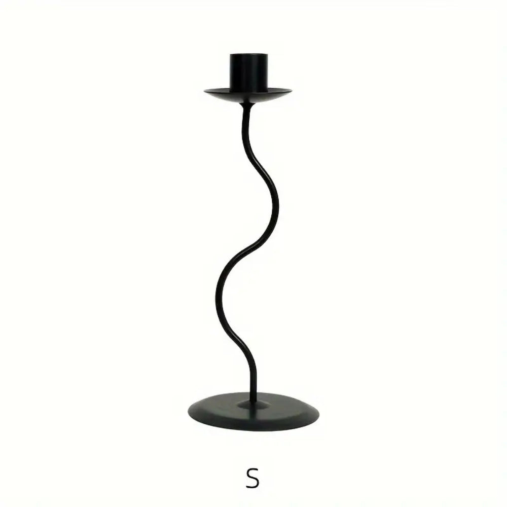 Lisslune | Sculpted Wavy Iron Candle Holder