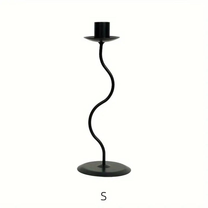 Lisslune | Sculpted Wavy Iron Candle Holder