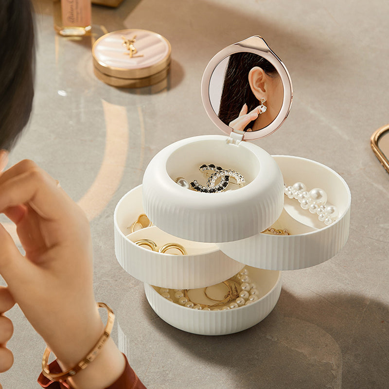 Lisslune | Elegant stackable jewelry box – Practical storage with mirror and elegant design