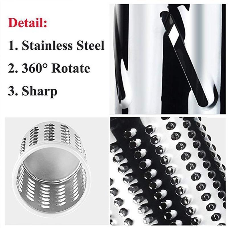 Lisslune | 3 in 1 Rotating Cheese Grater Vegetable Cutter