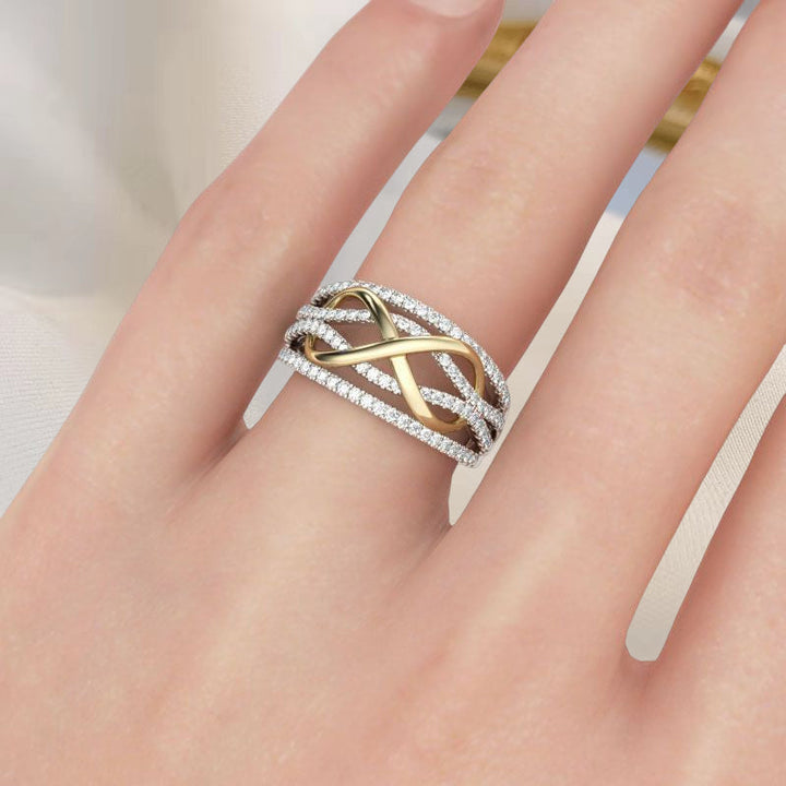Lisslune | Mother & Daughter Forever Connected Together Ring