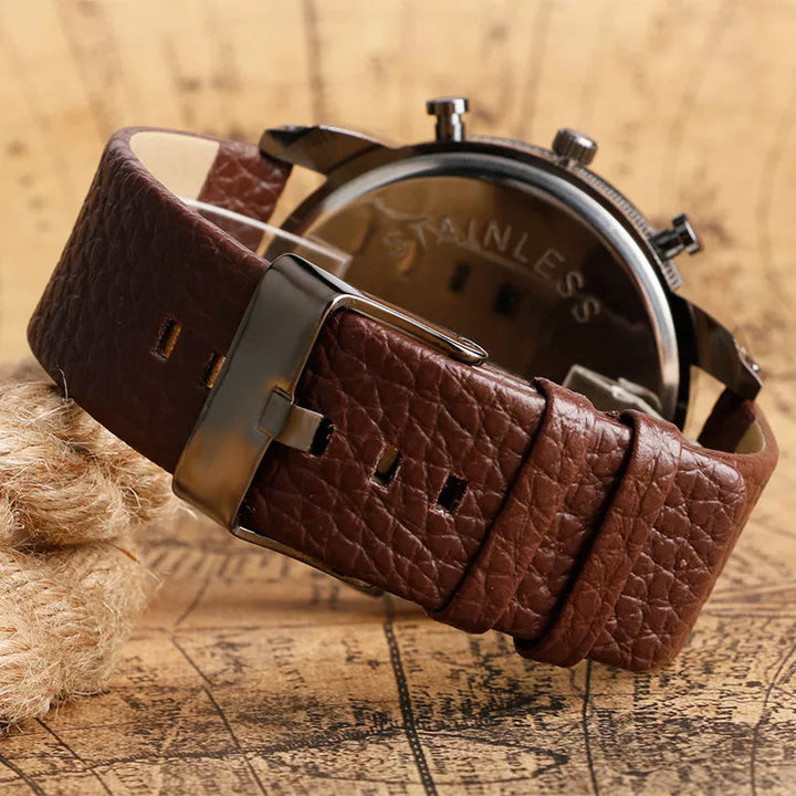 Lisslune | Men's Fashion Large Dial Style Steel Band Watch