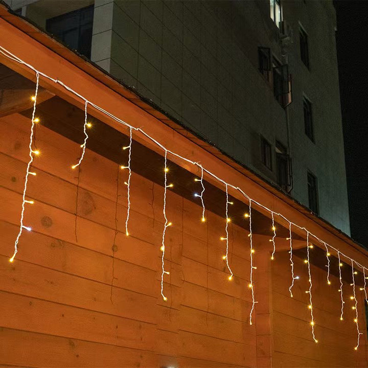 Lisslune | Quntis 50m (164FT) Outdoor Waterproof LED Christmas Curtain Lights – 36V Low Voltage Festival Icicle Lights for Event and Holiday Decoration