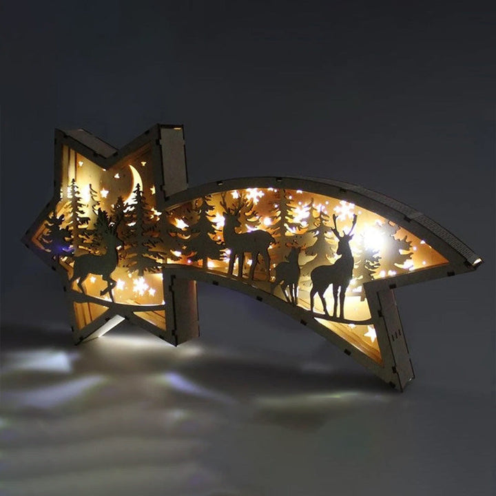 Lisslune | LED Wood Christmas Star Light
