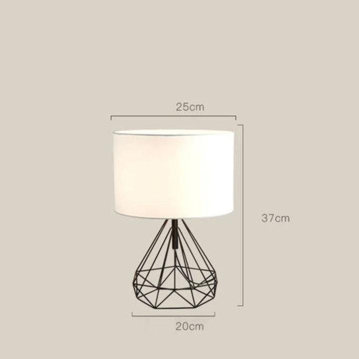 Lisslune | Modern geometric wire table lamp