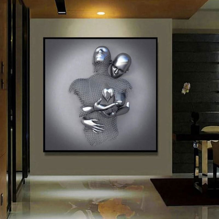 Lisslune | Wall Art Painting with Love Heart and 3D Effect