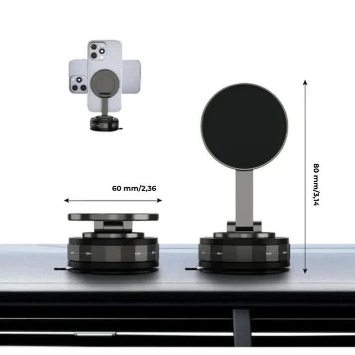 Lisslune | Magnetic 360° Phone Holder with Suction Cup Vacuum Lock