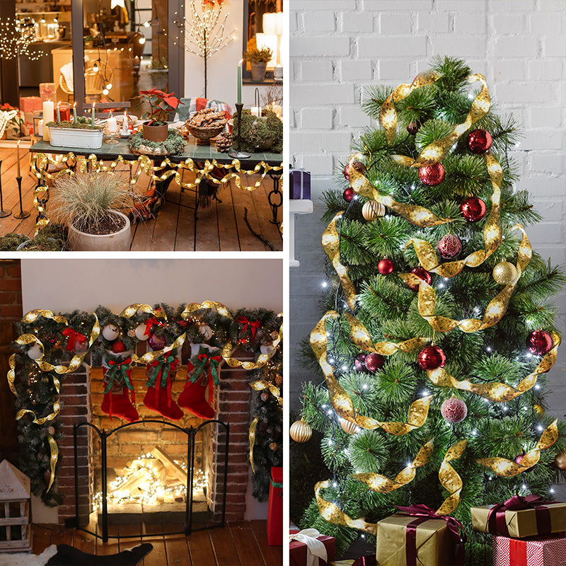 Lisslune | Ribbon Christmas tree decorative lights