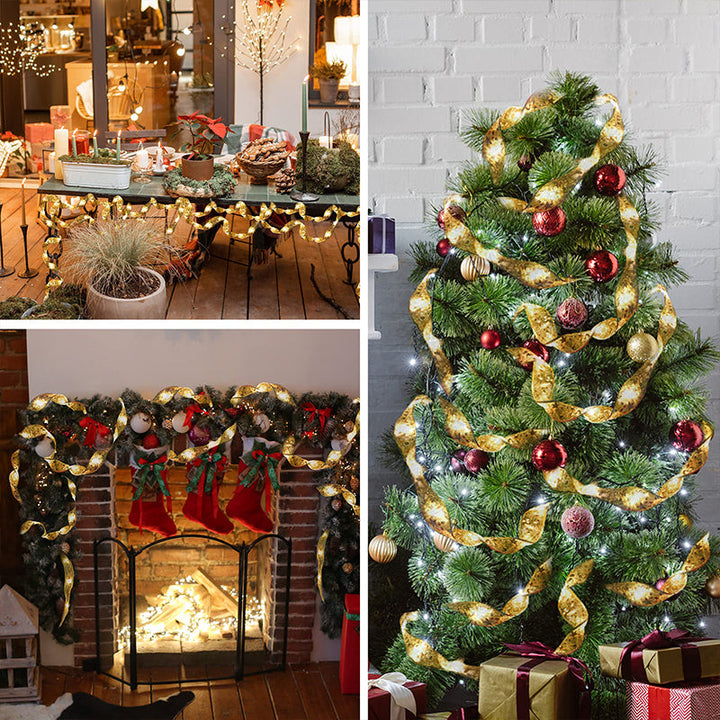 Lisslune | Ribbon Christmas tree decorative lights