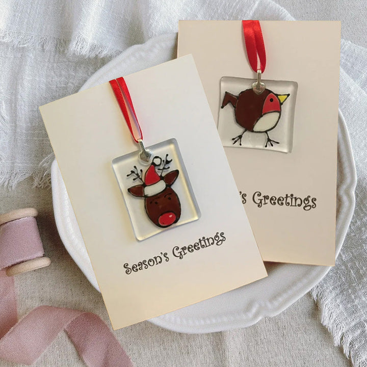 Lisslune | Handmade Christmas card ornaments