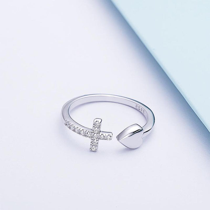 Lisslune | Love S925 Sterling Silver Cross Ring