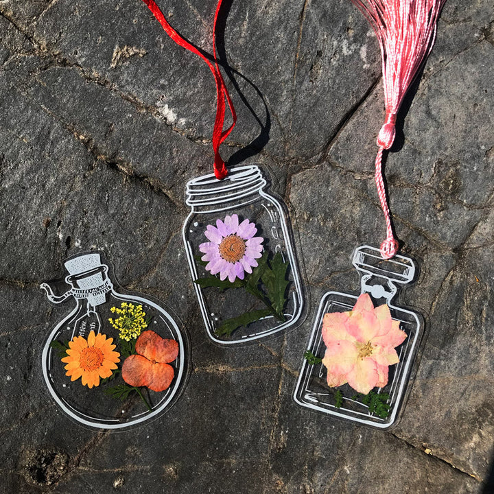Lisslune | Transparent dried flower bookmarks (30 pieces/set)
