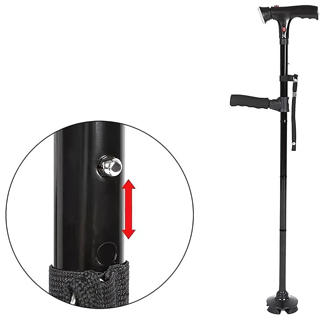 Lisslune | Folding Cane | Lightweight, Telescopic & Collapsible Walking Stick for Seniors and Travellers