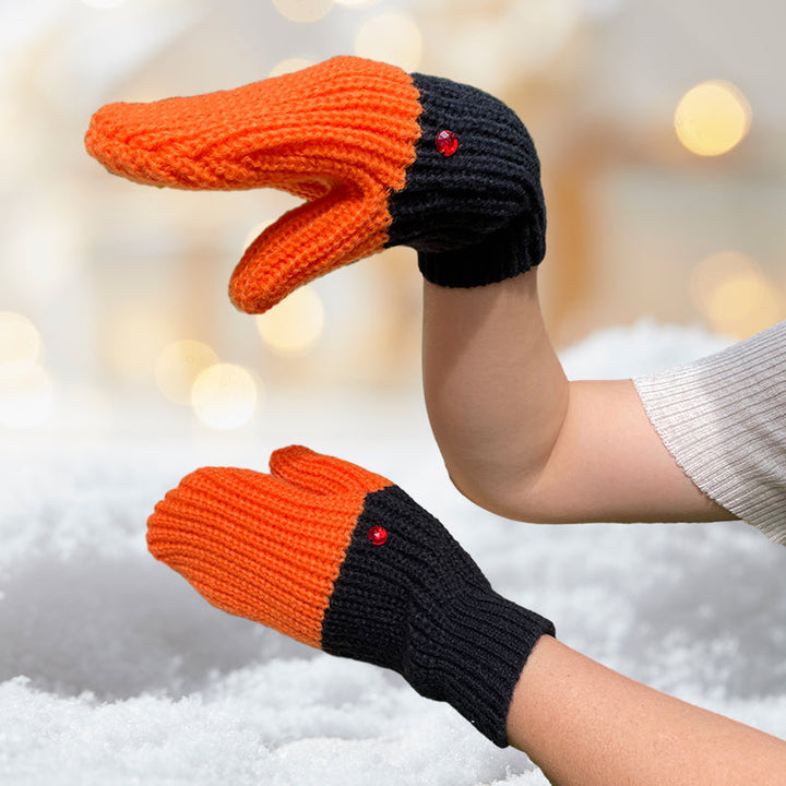 Lisslune | Knitted Warm Duck Skin Gloves