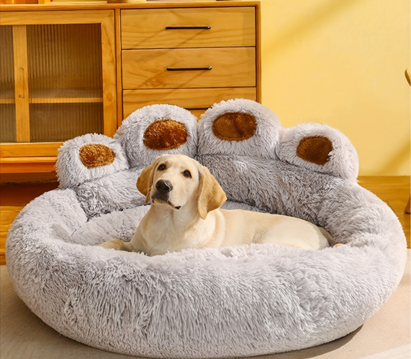 Lisslune | Washable Pet Bed CozyPaw with Paw-Shaped Design