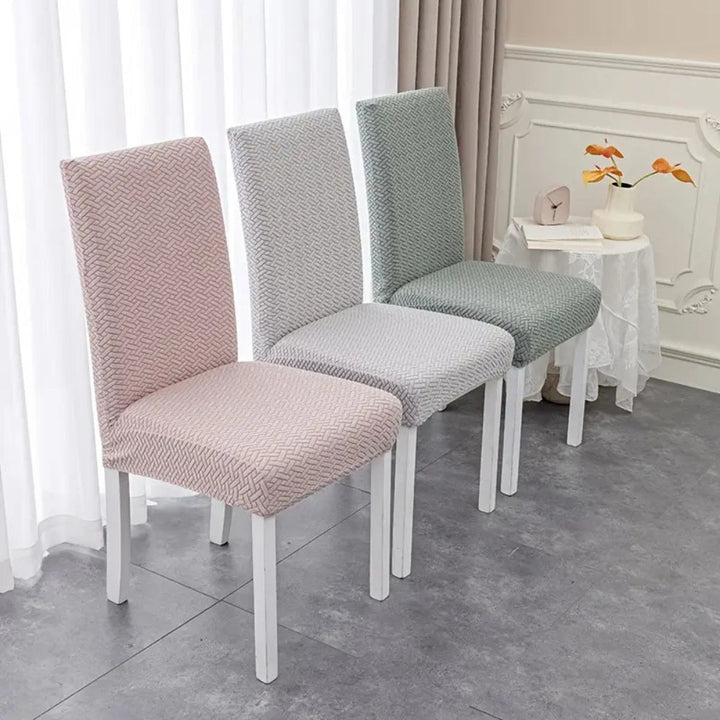 Lisslune | Sylva Jacquard Velvet Stretch Dining Chair Cover