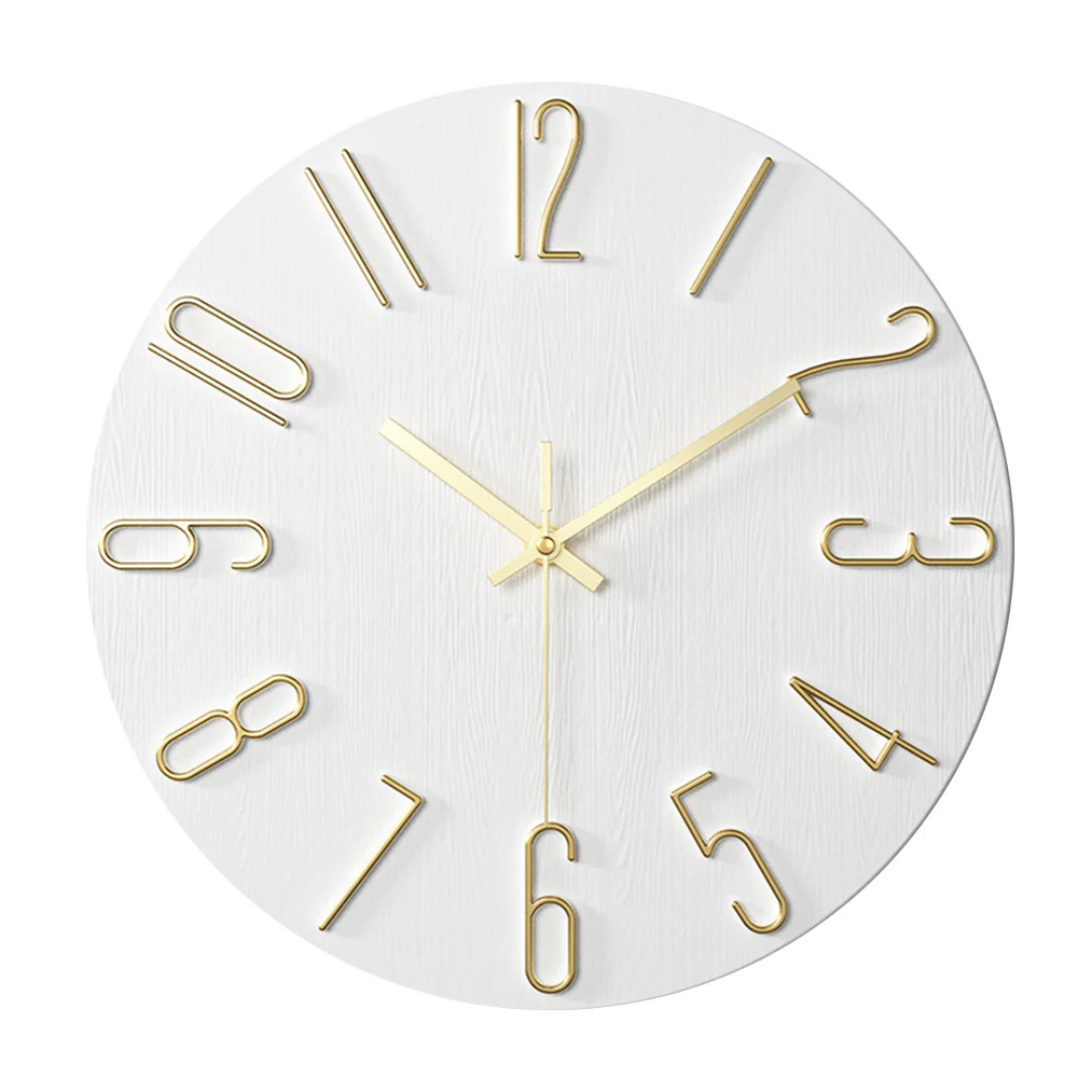 Lisslune | Noble Wall Clock – Modern & Silent Clock for Living Room