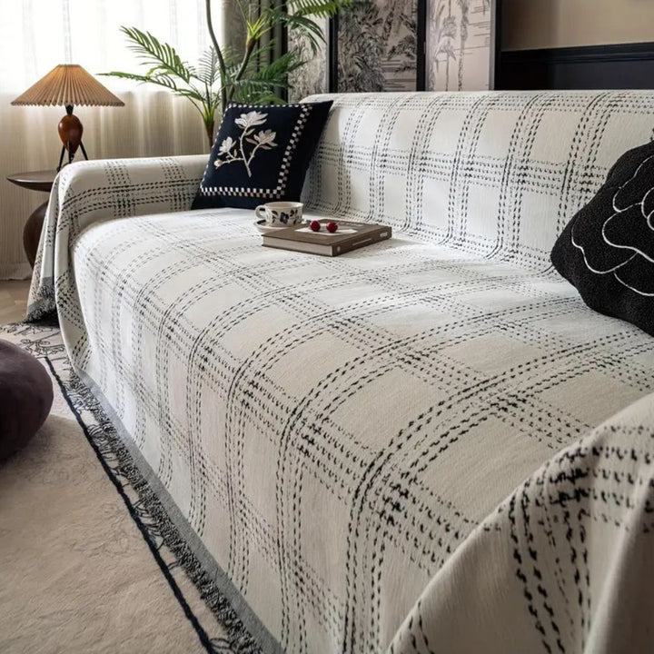 Lisslune | Chesterfield Plaid Sofa Cover