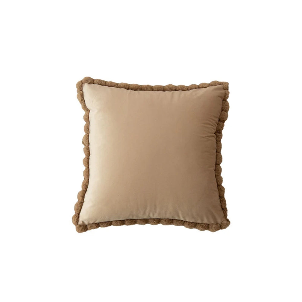 Lisslune | Velvet Pom-Pom Trim Cushion Cover