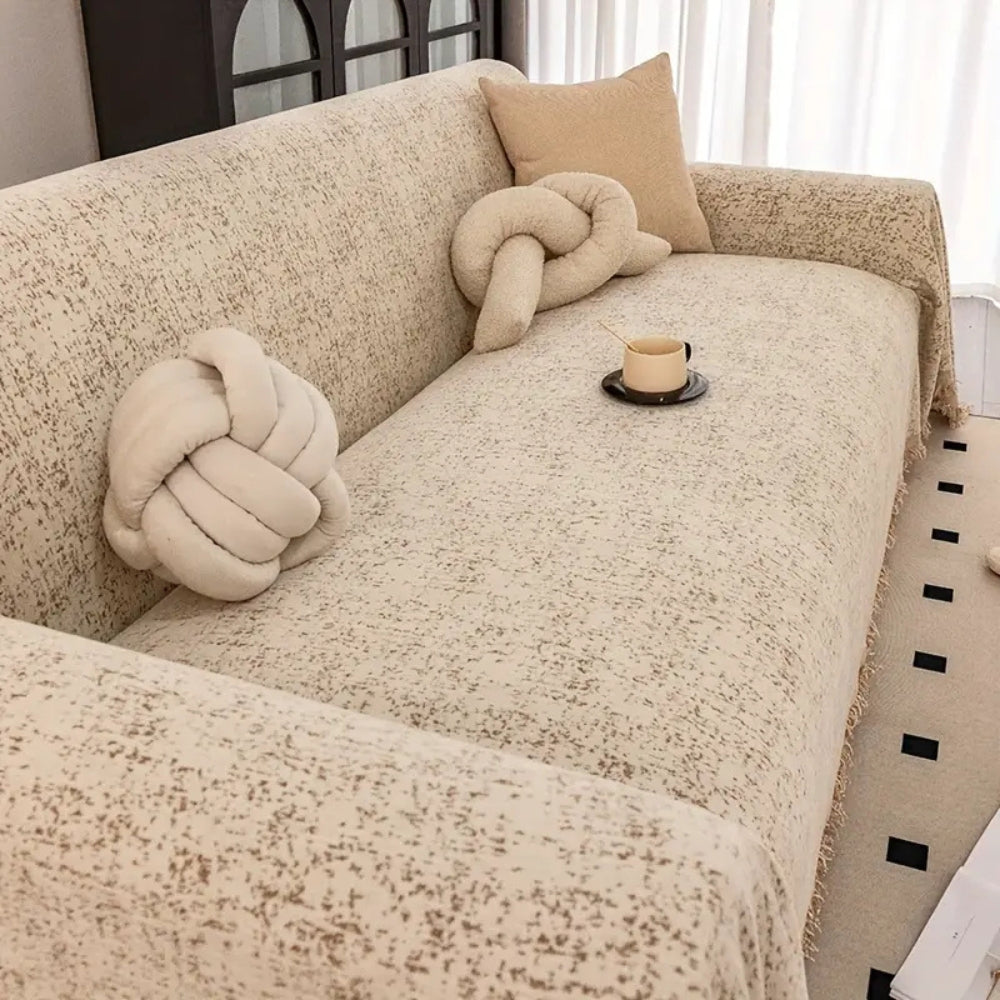 Lisslune | Speckled Pattern Chenille Sofa Cover