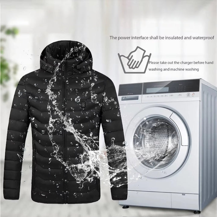 Lisslune | Heated Puffer Jacket – Rechargeable Heated Jackets with Battery Pack, Best Heated Winter Coat for Men & Women UK