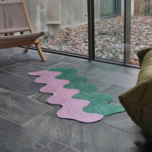 Lisslune | Abstract Color Block Rug made of Cotton-Polyester