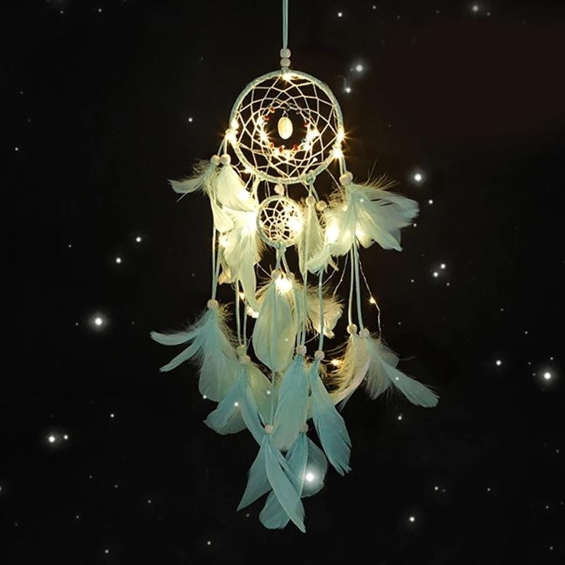 Lisslune | LumeDrøm Decorative Dreamcatcher – Magical Atmosphere with LED Lights
