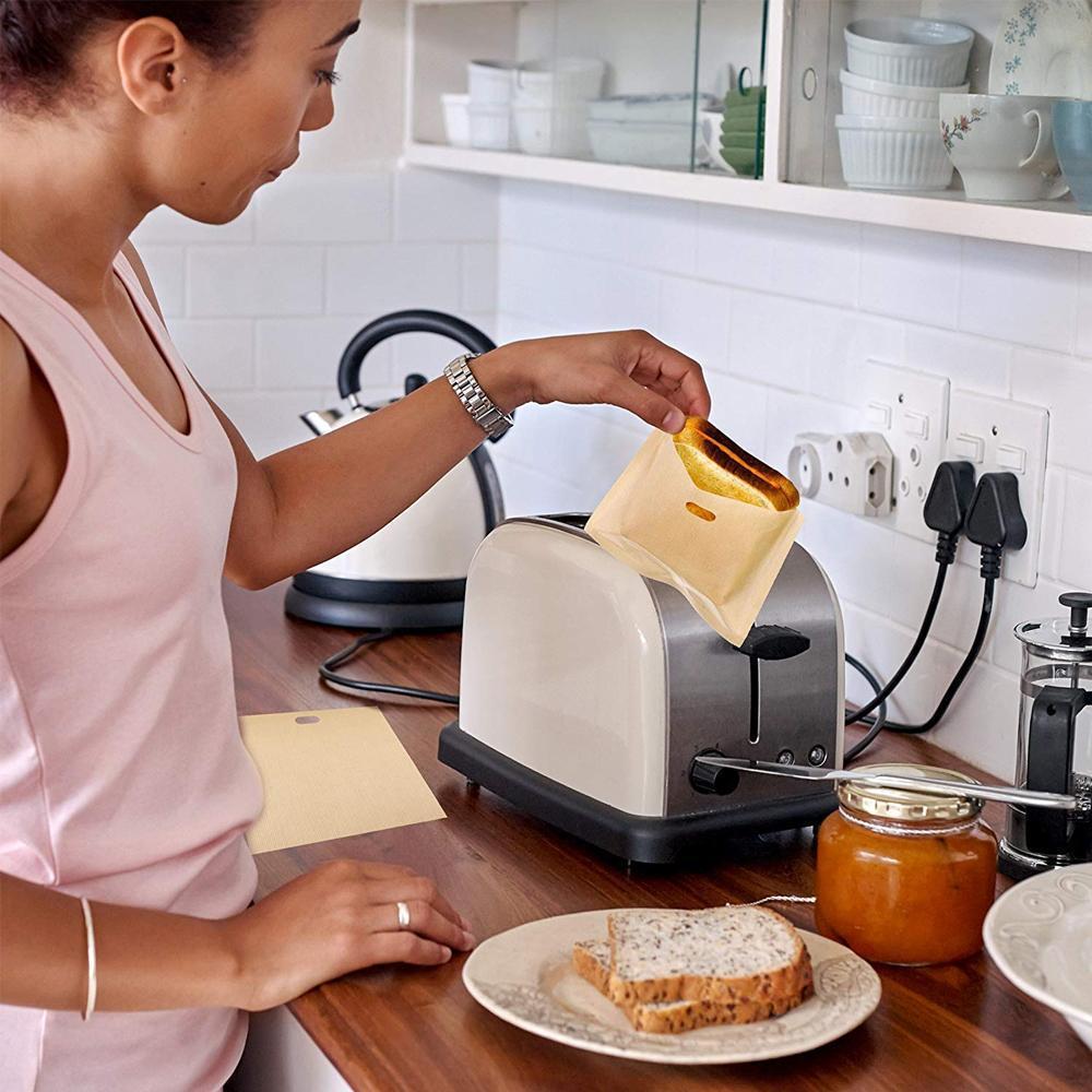 Lisslune | Bequee Non-Stick Toast Bags for Microwave, Reusable, 5-Pack