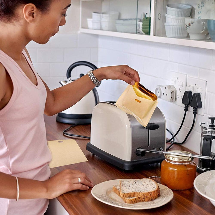 Lisslune | Bequee Non-Stick Toast Bags for Microwave, Reusable, 5-Pack