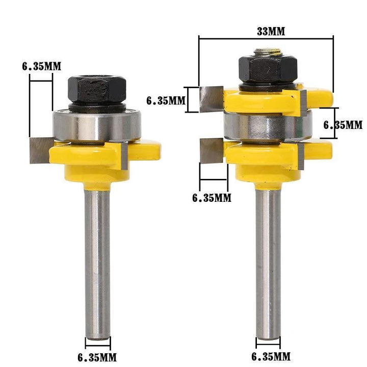 Lisslune | 3-Tooth T-Type Plug Knife Cutter 2 Pieces - Yellow 1/4