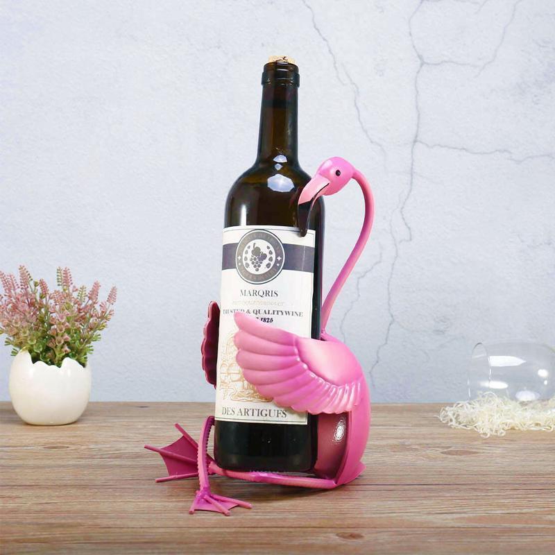 Lisslune | WineFlare Unique Flamingo Wine Rack with Decorative Details