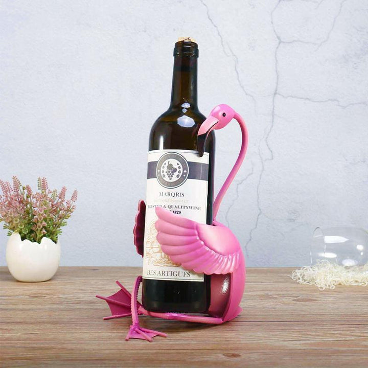 Lisslune | WineFlare Unique Flamingo Wine Rack with Decorative Details