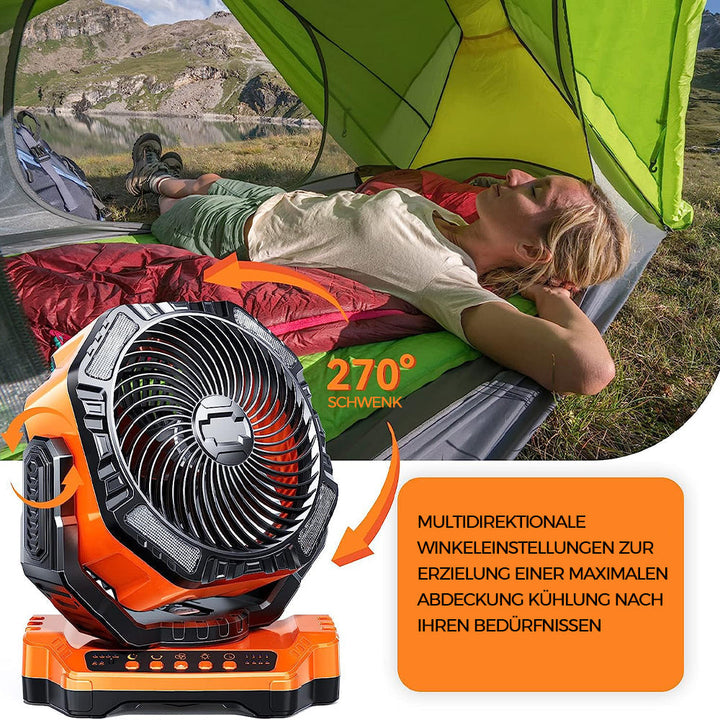 Lisslune | Portable fan for outdoor use with LED light