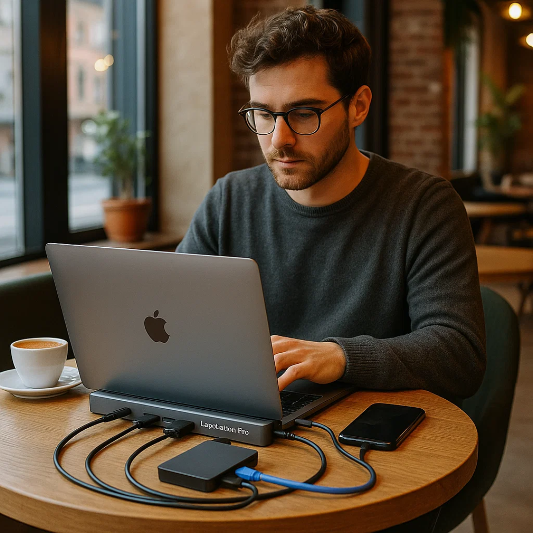 Lisslune | LapStation Pro – 11-in-1 USB-C Laptop Docking Station with HDMI, Ethernet & SD Card Ports