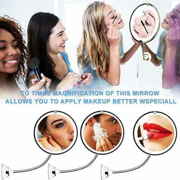 Lisslune | 10x magnification LED illuminated makeup mirror