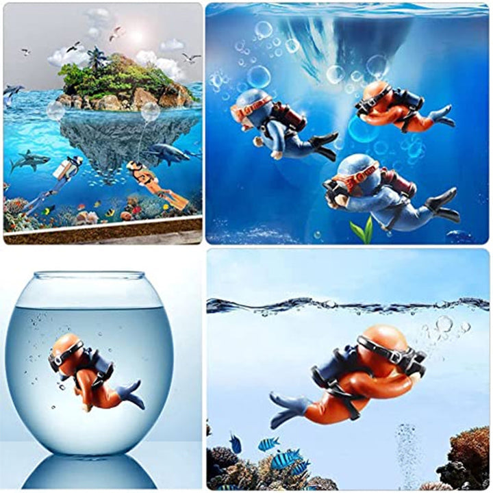 Lisslune | Floating Diver - Aquarium Ornament