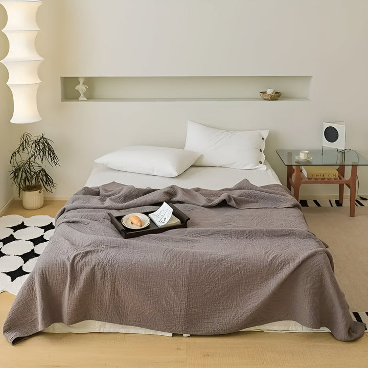 Lisslune | Soft Leaf Cotton Blanket