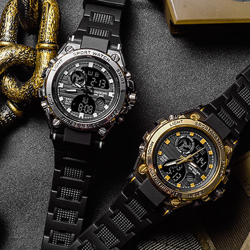 Lisslune | Men's Double Display Waterproof Luminous Watch