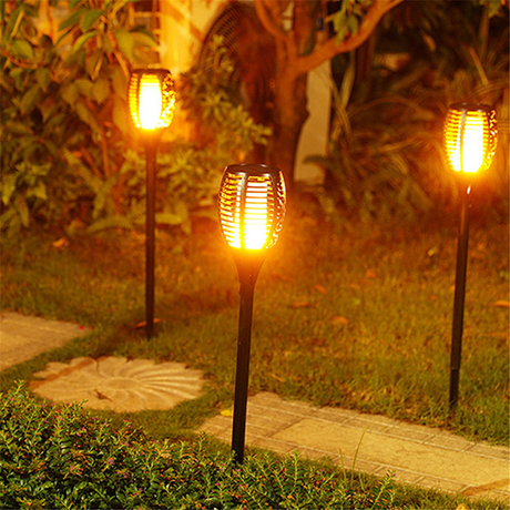 Lisslune | Solar-Tiki-Torches | Solar-Torch Light with Flickering Flame