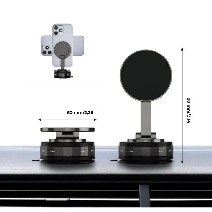 Lisslune | Magnetic Suction Cup - Extendable 360° Phone Holder with Vacuum Seal