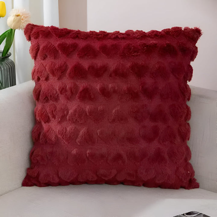 Lisslune | Plush Heart Cushion Cover