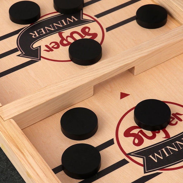 Lisslune | – Reversible Sling Puck Board Game Double-Sided for Family