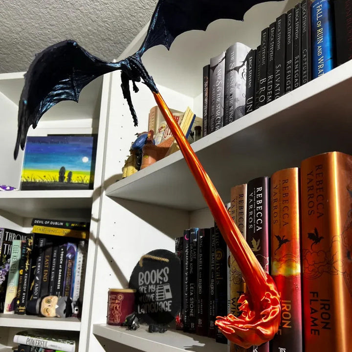 Lisslune | Book corner with dragon flame