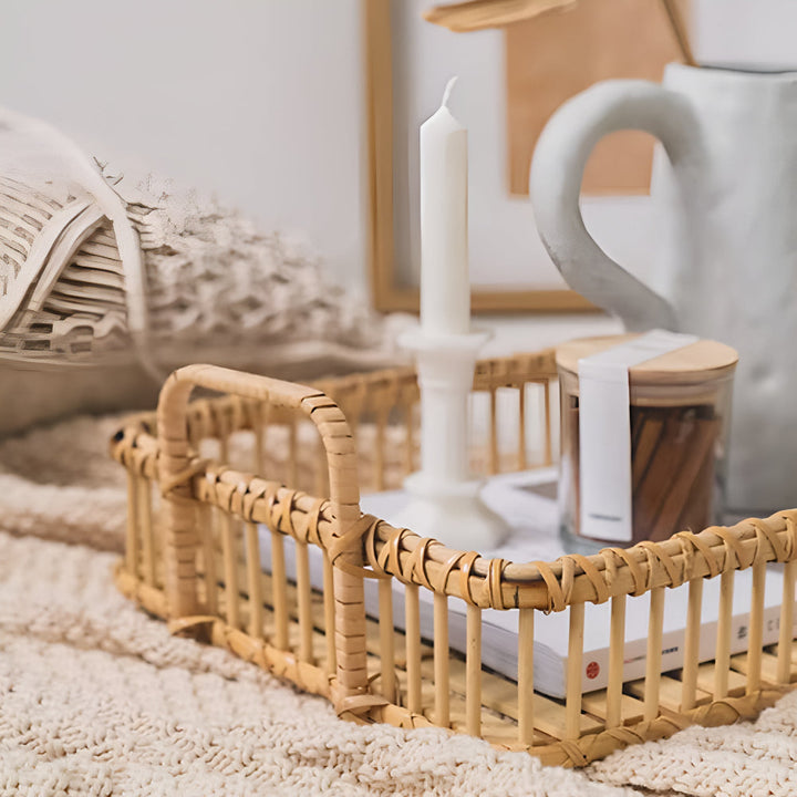 Lisslune | Rustic Weave Rattan Tray