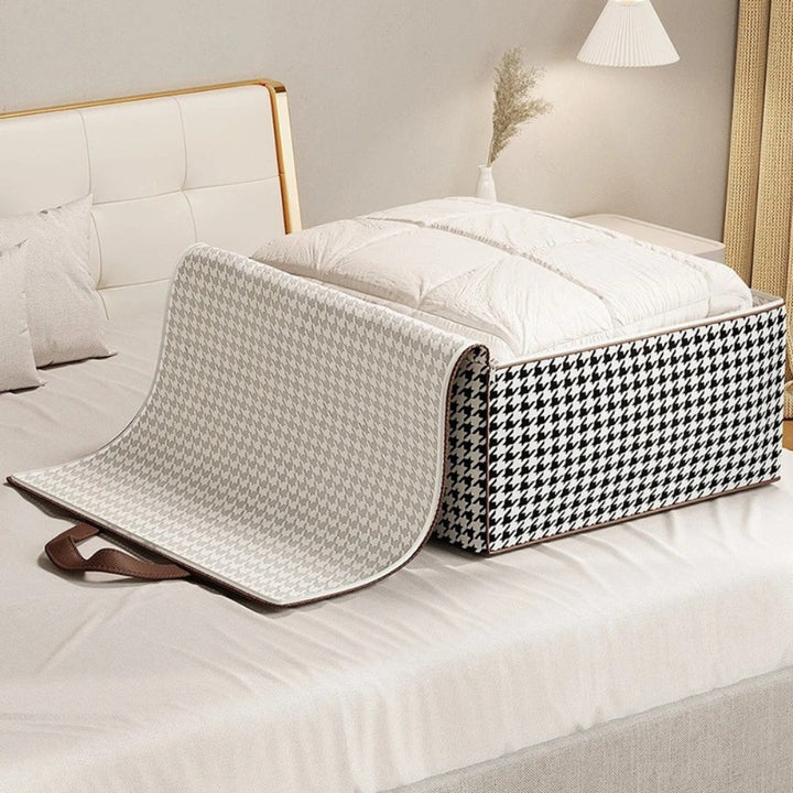 Lisslune | Durable Large Capacity Houndstooth Storage Suitcase