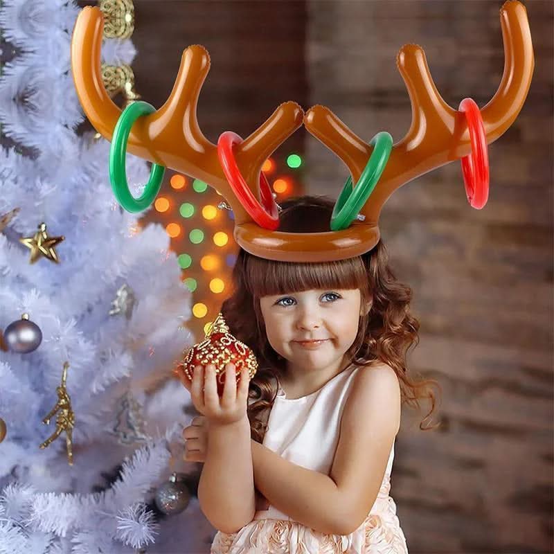 Lisslune | Inflatable Reindeer Antler Ring Toss Game Set