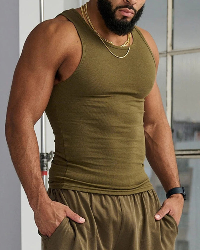 Lisslune | Men's solid color sleeveless vest