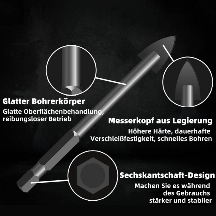 Lisslune | Triangle drill with hexagonal shank made of alloy