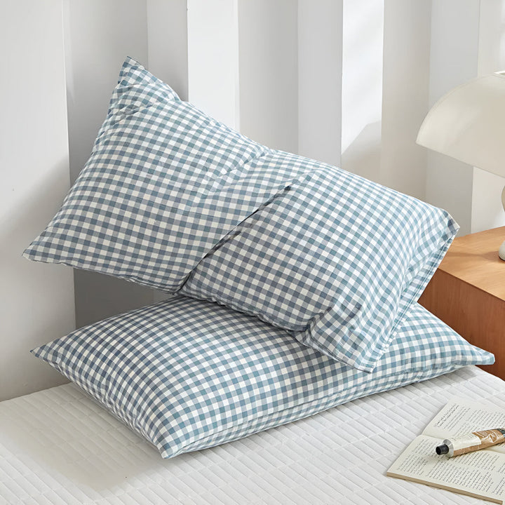 Lisslune | Soft Plaid Checkered Pillowcases