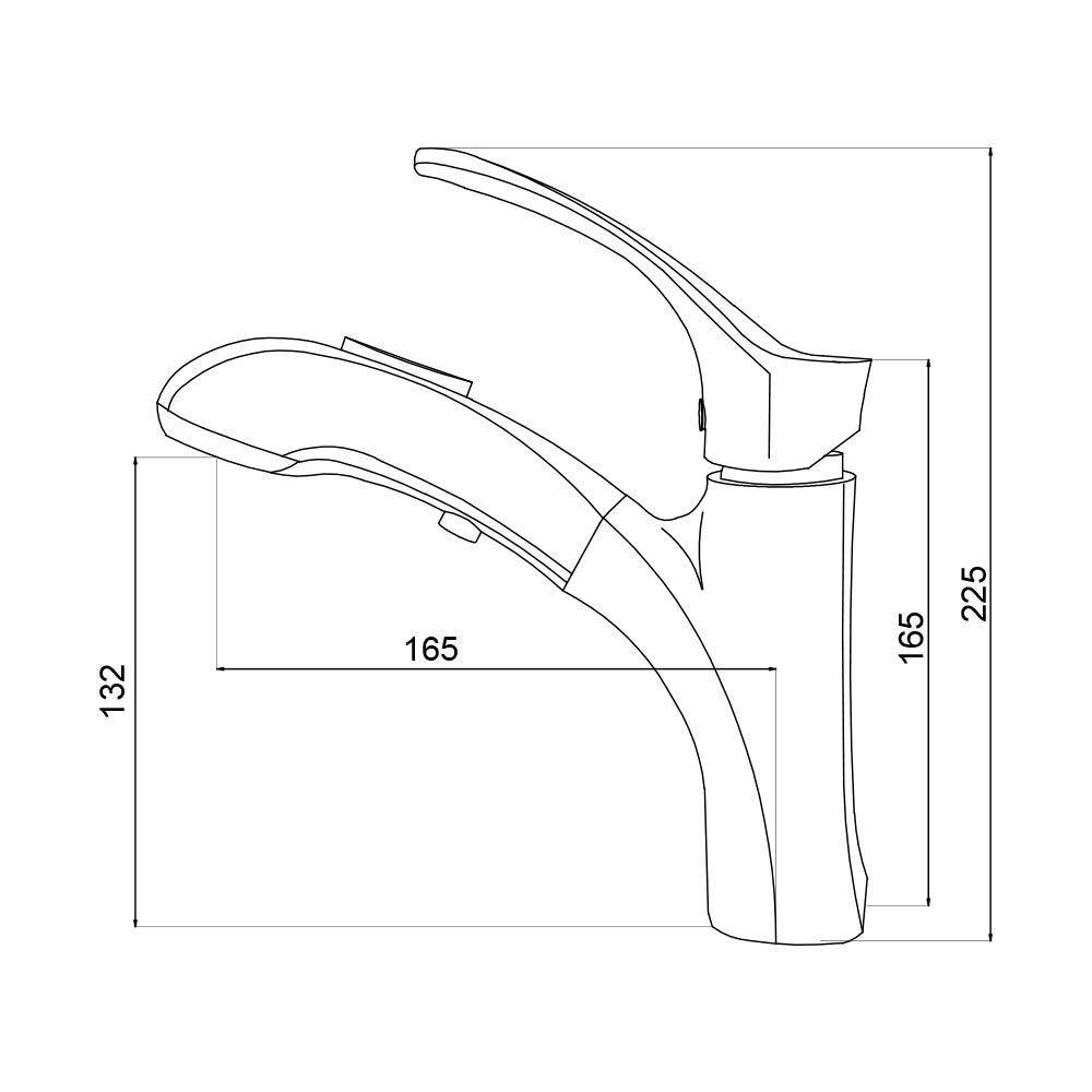 Lisslune | 2 Spray Types Sink Pull-out Shower Faucet Bathroom with Shower Pause Button Sink Faucet with Shower